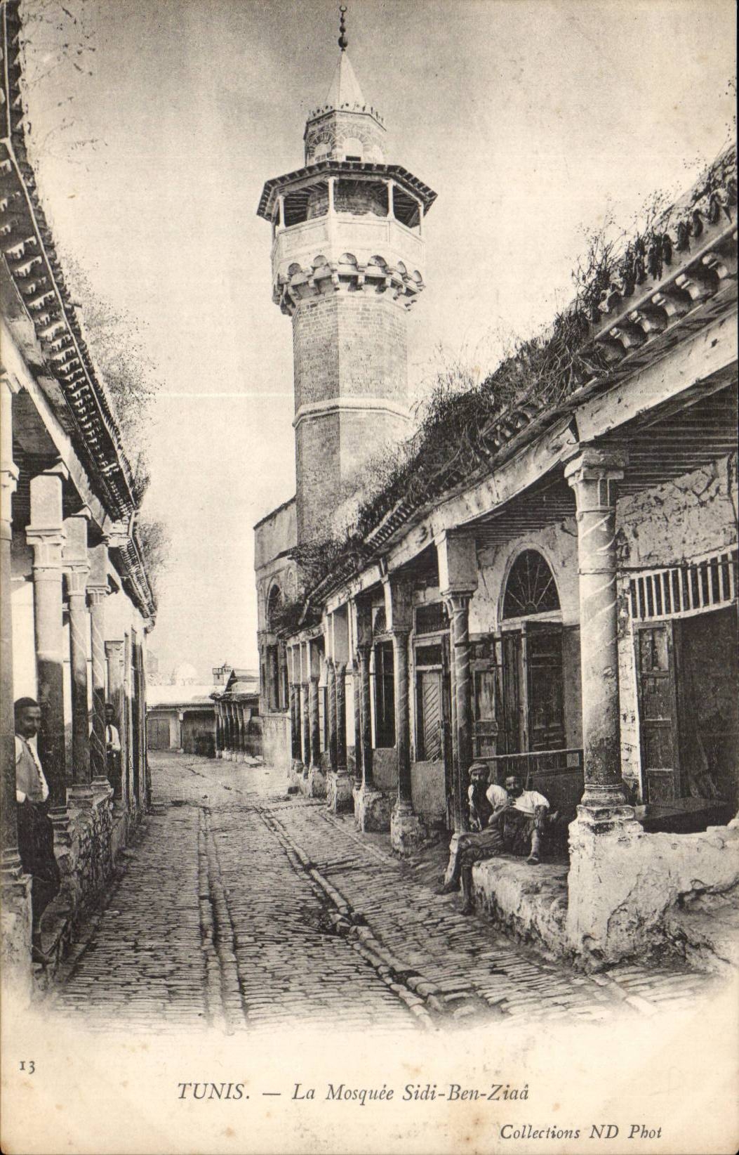 Tunesien Tunis CPA die Moschee Sidi Ben Ziad