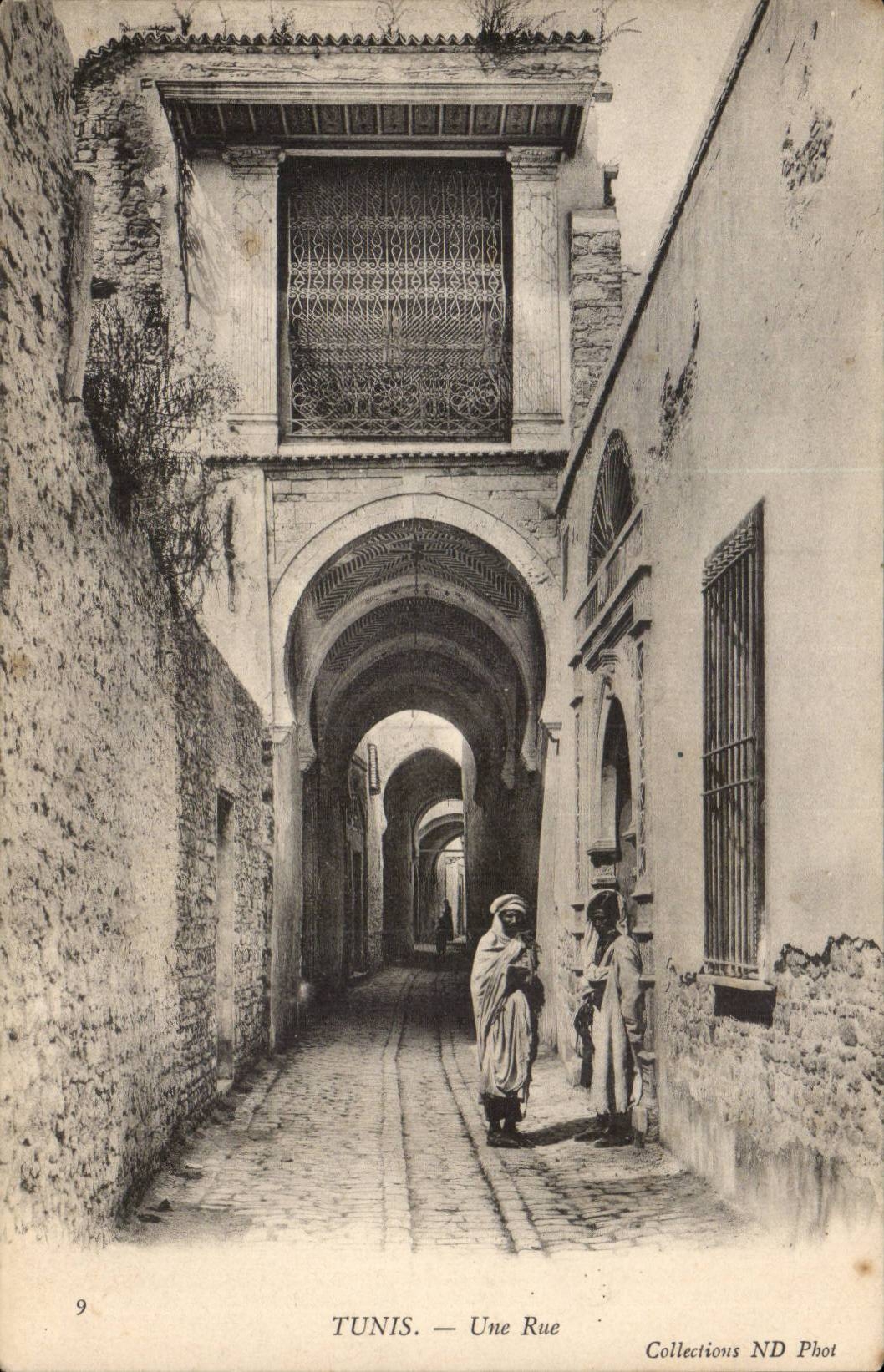 Tunesien Tunis CPA eine Strasse