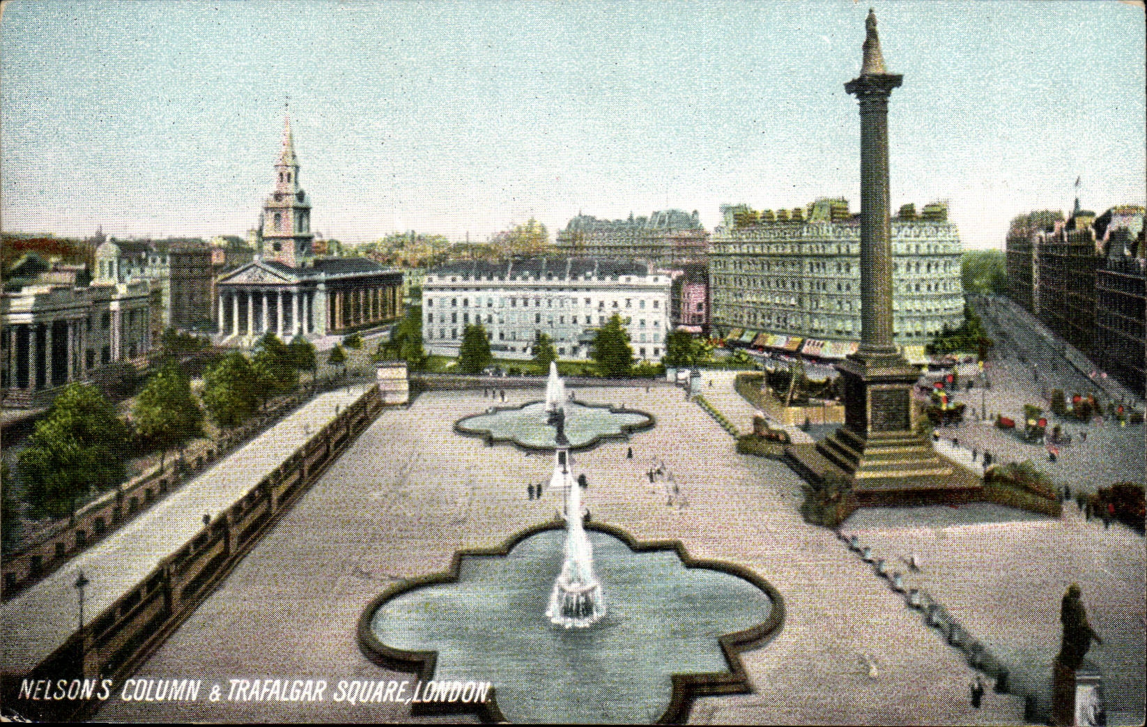 The United Kingdom London london CPA Nelson' S column and Trafalgar public garden