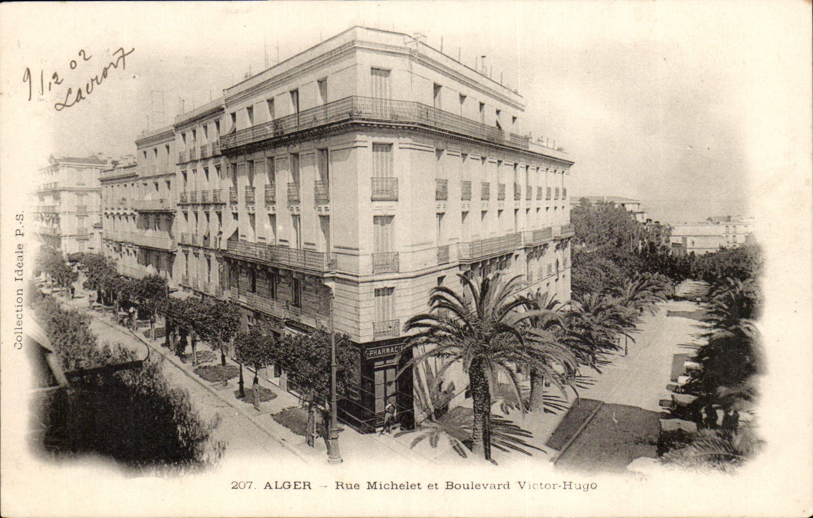 Algeria Algiers CPA Street Michelet and Boulevard Victor Hugo