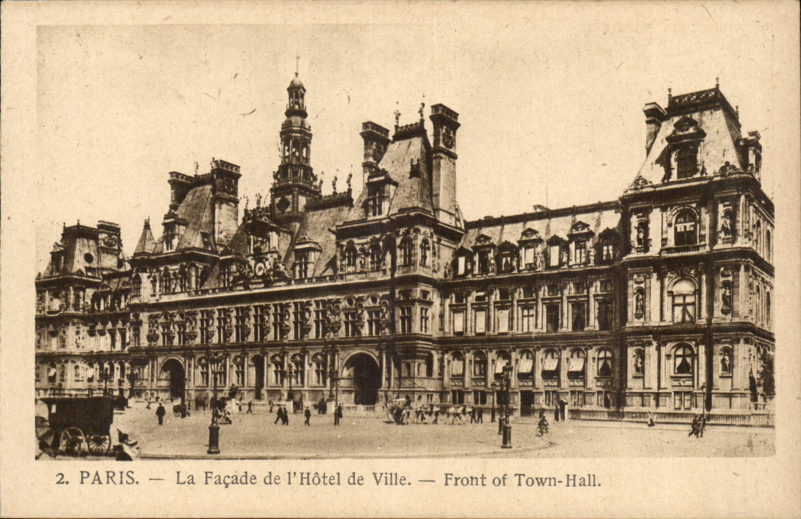 Paris CPA Facade de l'hotel de ville