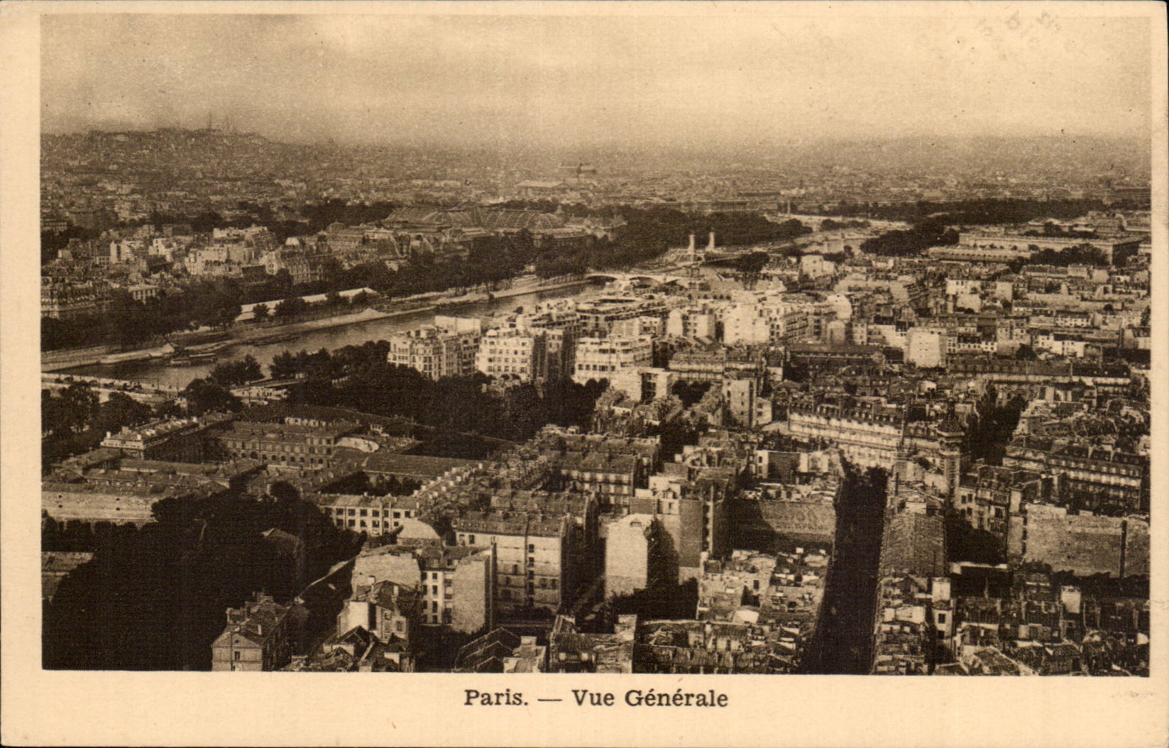 Paris CPA Vue generale