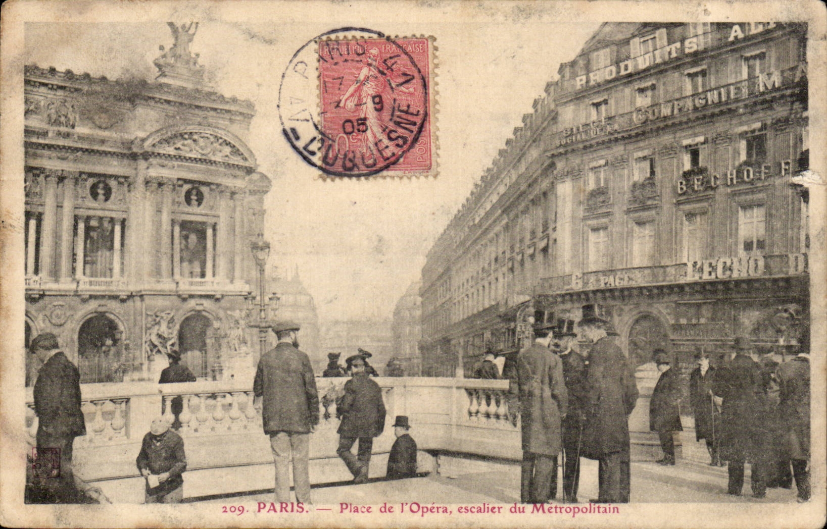 Paris CPA Places opera staircase of the Subway