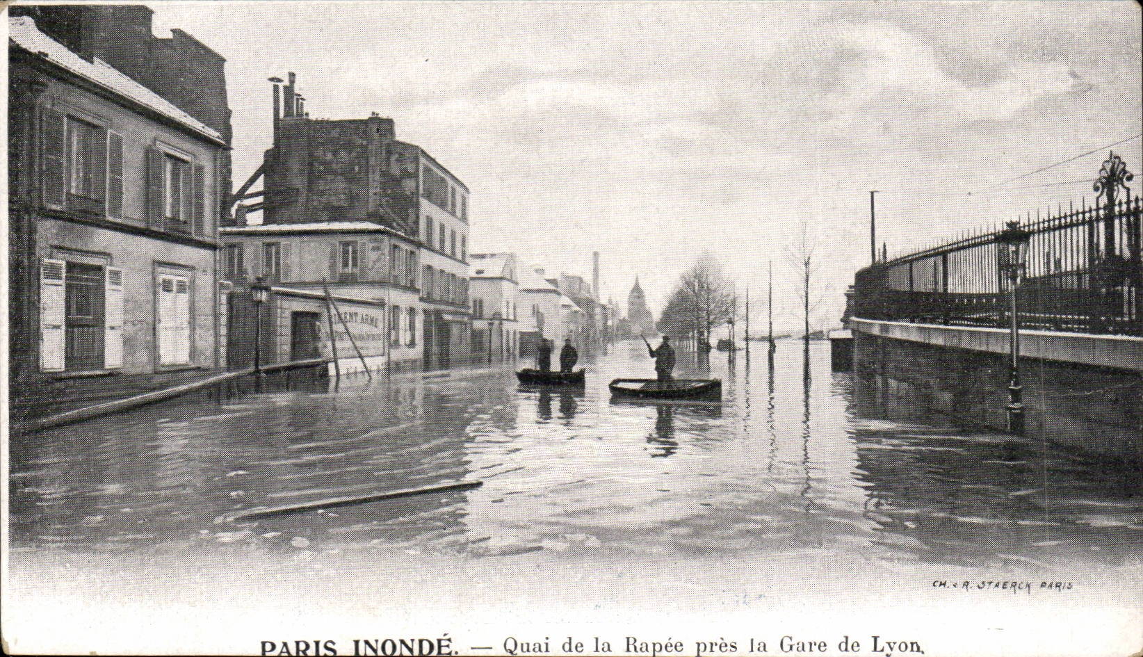Fluten Quai Paris-CPA Paris Rapee der nahen Bahnstation von Lyon Publicite Kabiline Teinture der Haushalte
