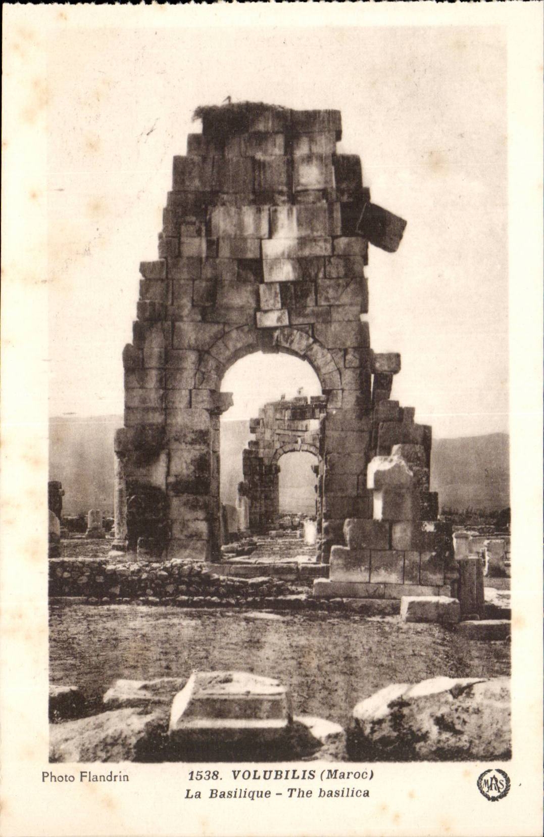 Morocco Volubilis CPA the basilica