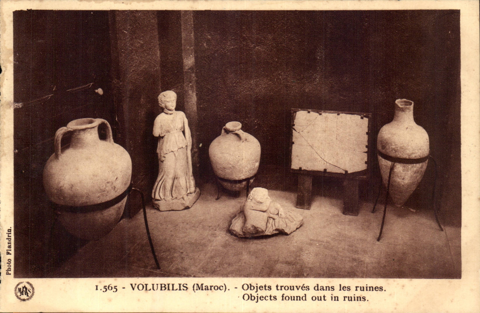 Morocco Volubilis CPA Objets find in the ruins