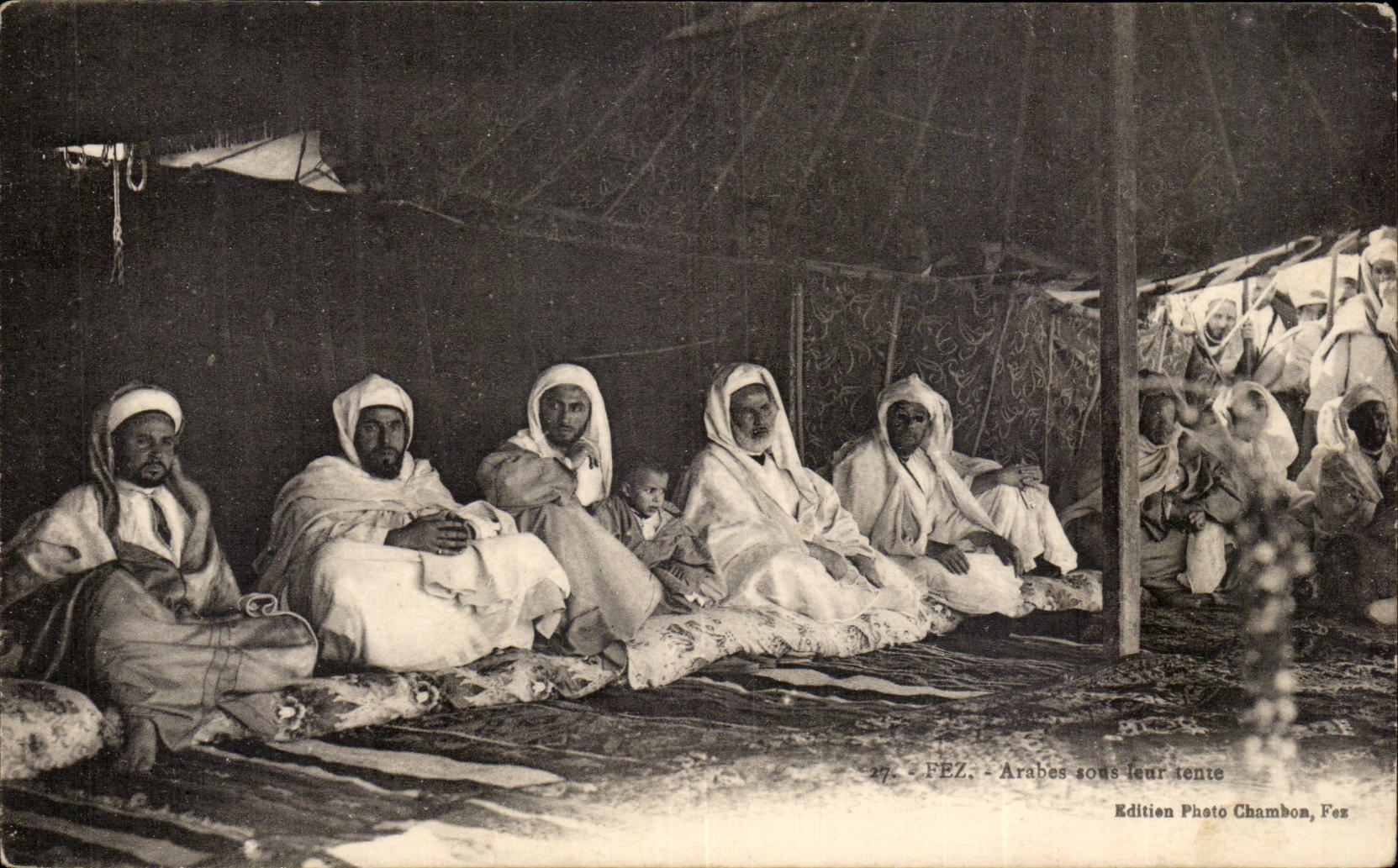 Araber Marokko-Fez CPA unter ihrem Zelt