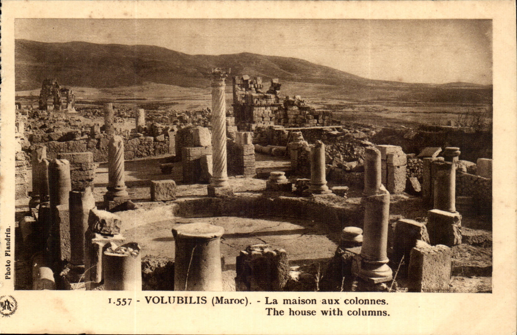 Morocco Volubilis CPA the house with the columns