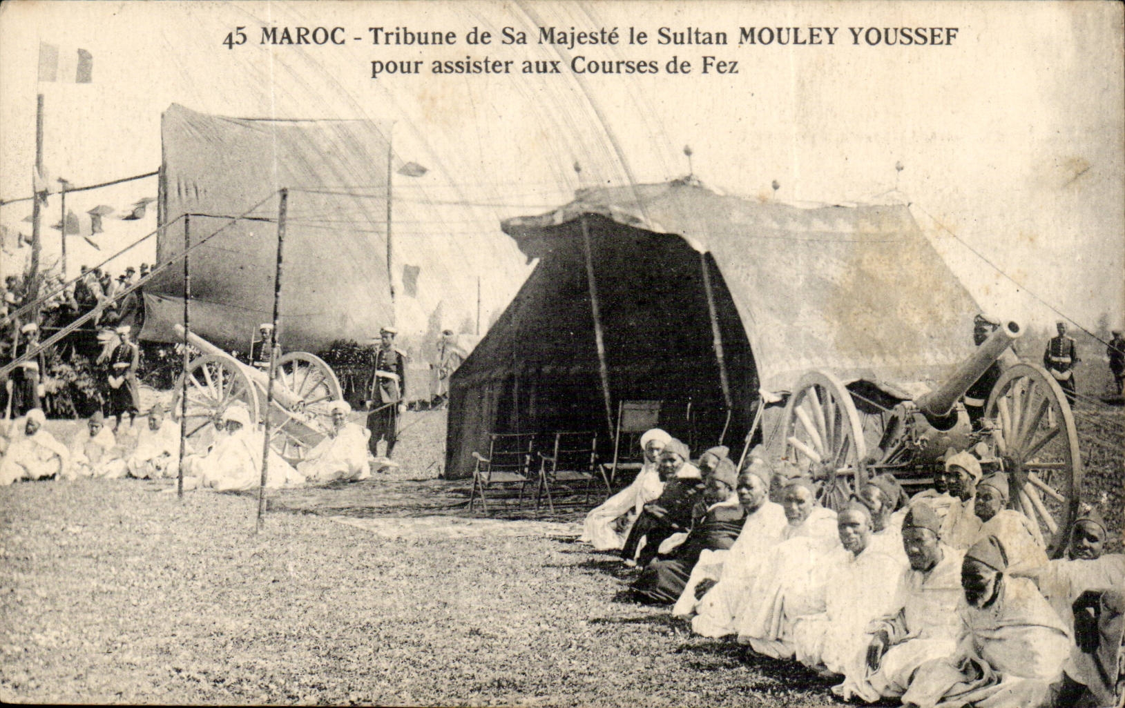 Plattform Marokko-CPA von seinem majest der Sultan Moulay Youssef zum sich der Rennen von Fez zu sorgen