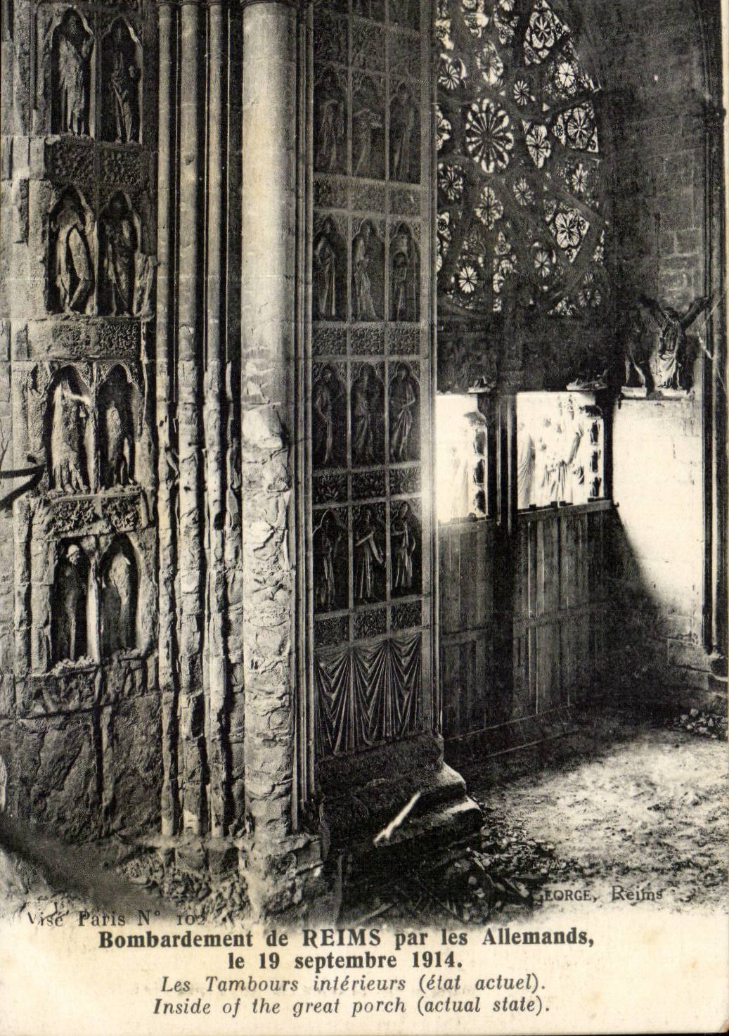 CPA Bombardierung von Reims durch untereren Deutschen trommelt am 19 September 1914