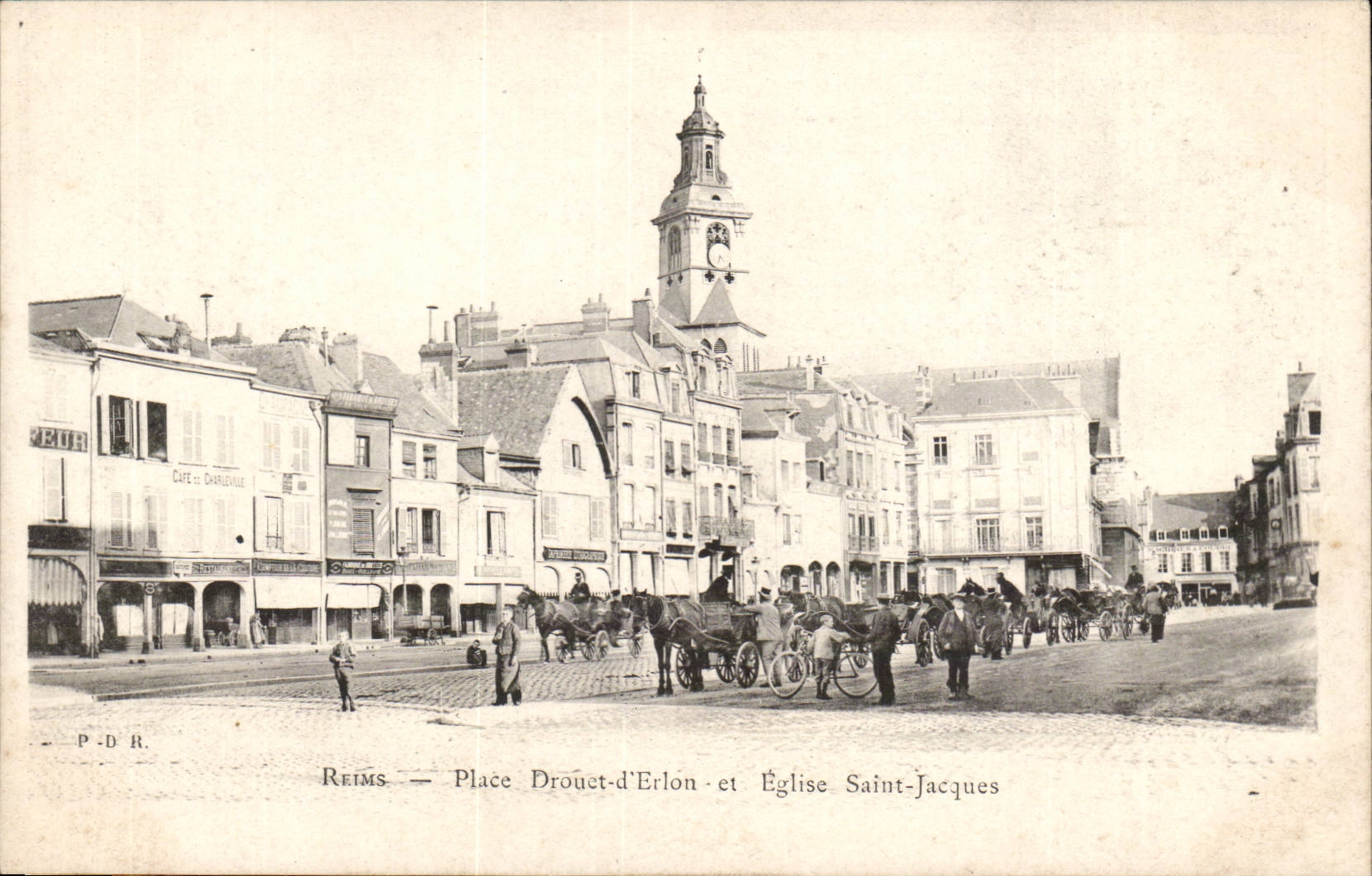 Reims CPA setzt Drouet d Erlon und Kirche Saint Jacques