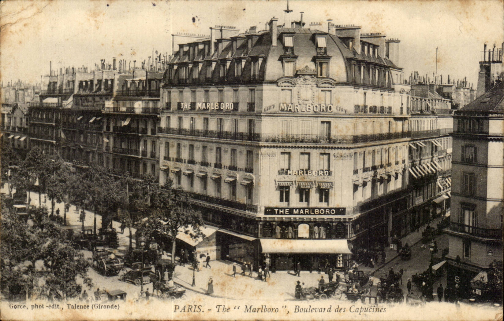 Paris CPA The Marlboro Boulevard des CApucines