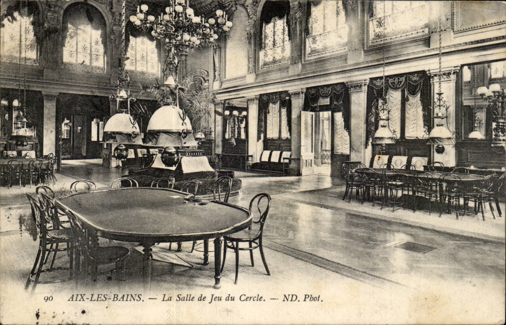 Aix les Bains CPA the gaming room of the circle