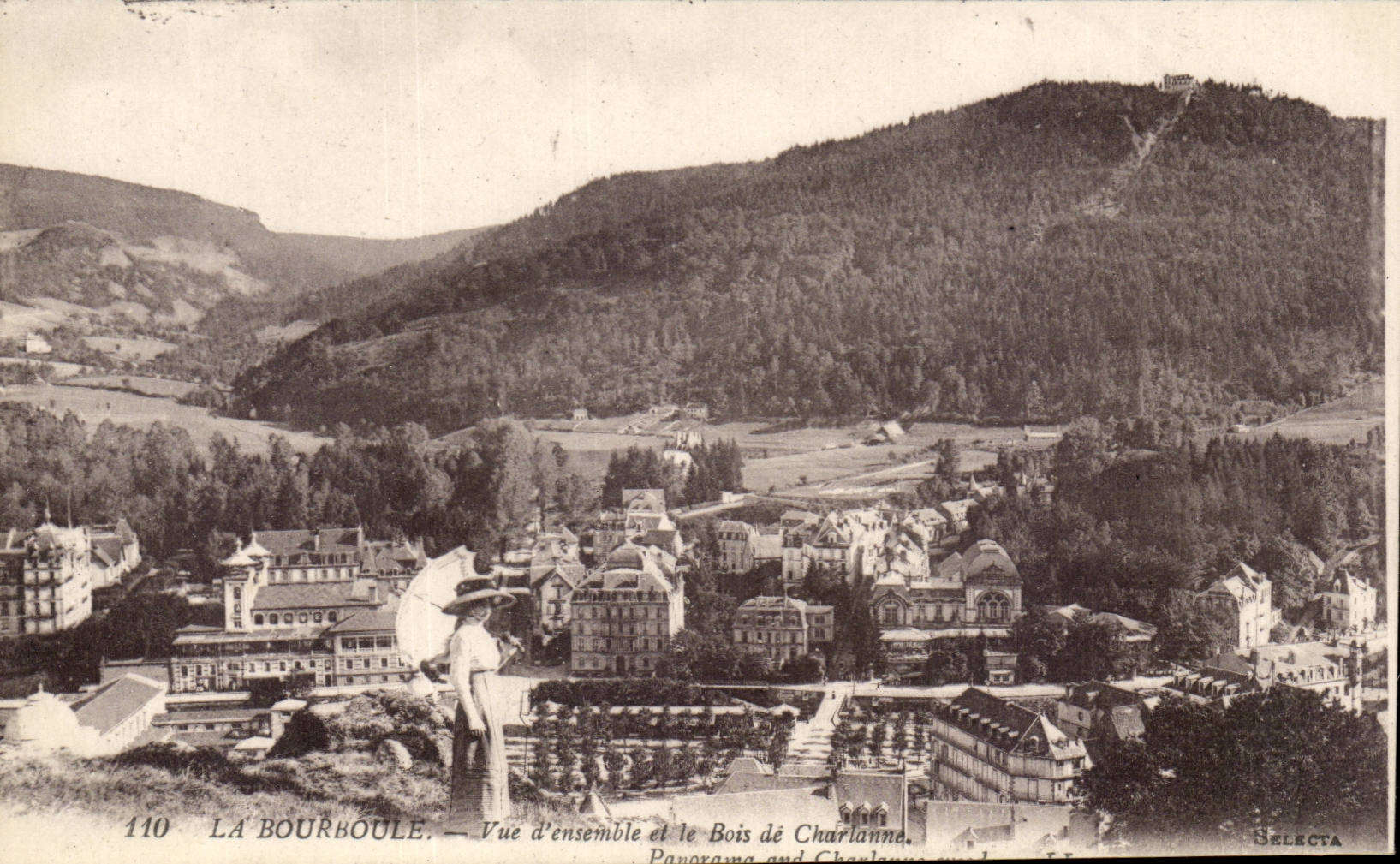 Bourboule CPA Gesamtabbildung und das Holz von Charlanne