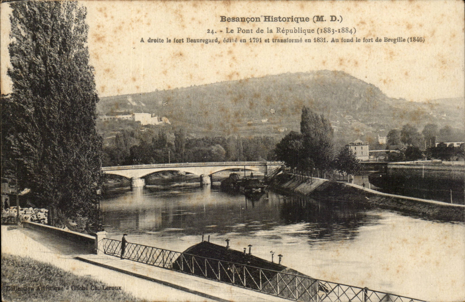Besancon CPA the bridge of the republic