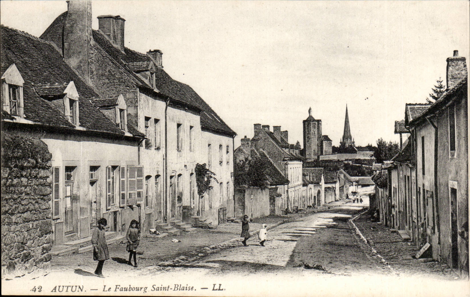 Autun CPA the suburb Saint Blaise