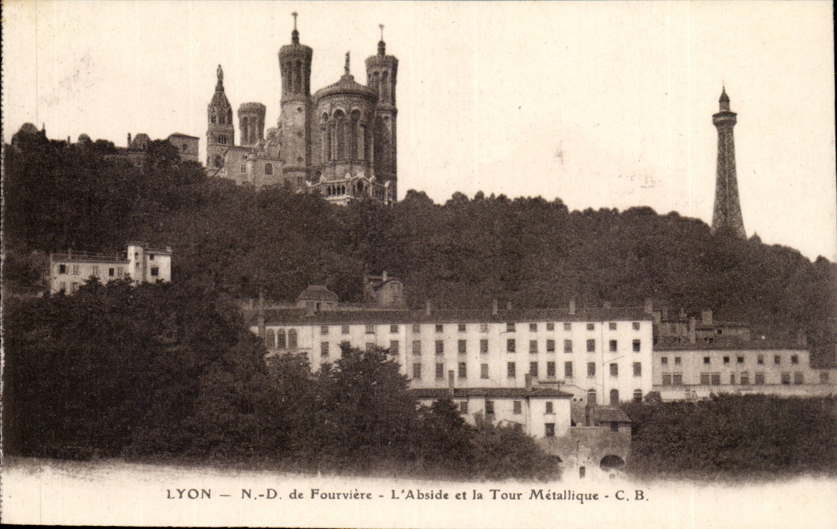 Lyon CPA Nd of Fourviere the apse and the metal tower