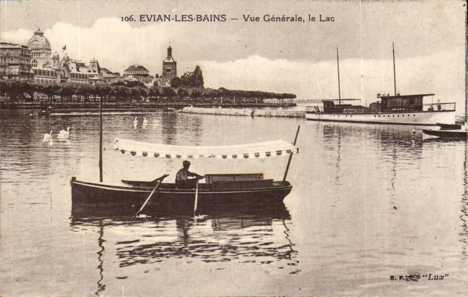 Evian les Bains CPA View the lake
