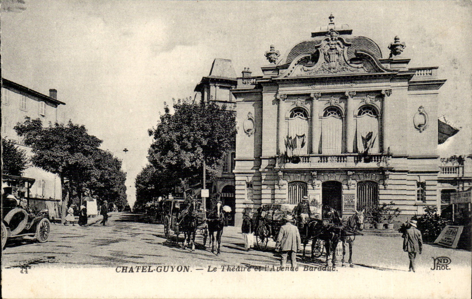 Chatelguyon CPA das Theater und die Baraduc Allee
