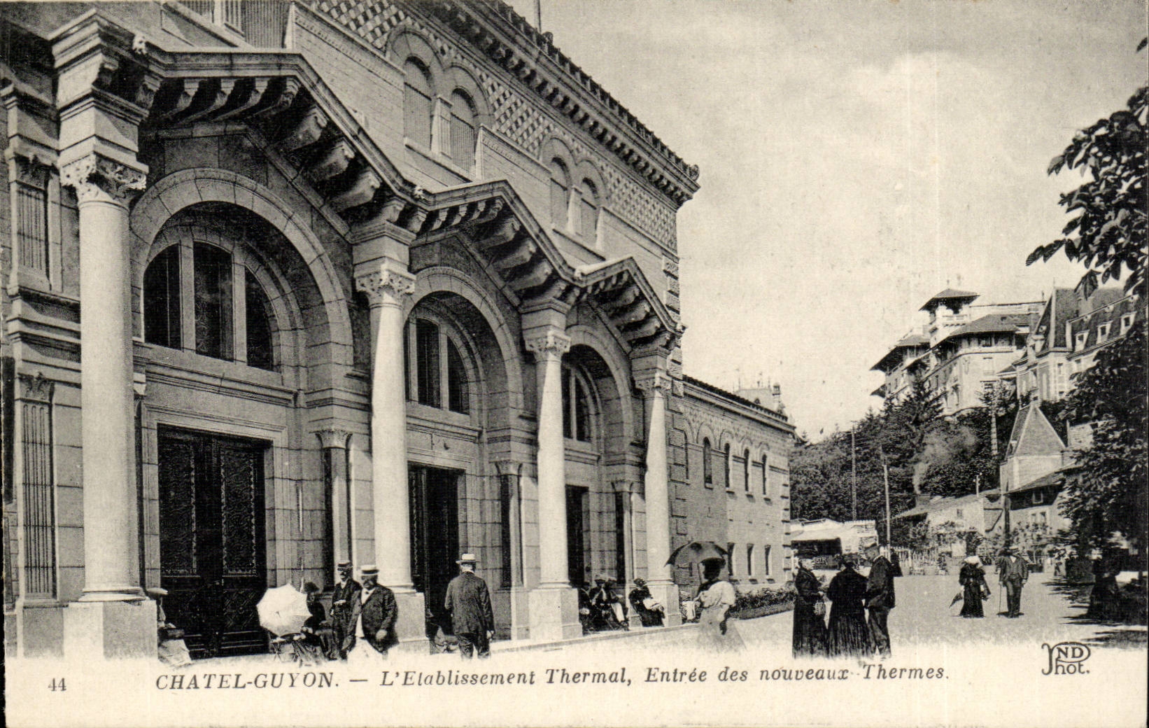 Chatelguyon CPA hydropathic establishment Entrance of the nouveaaux thermal baths