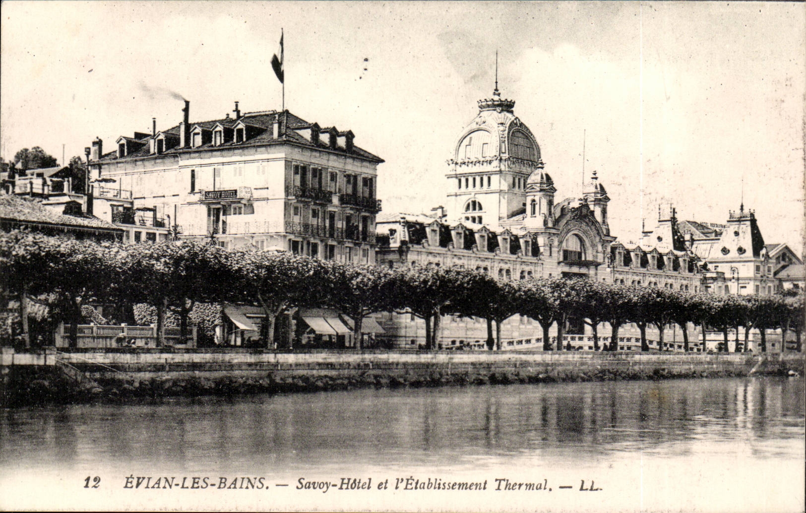 Evian les Bains CPA SAvoy Hotel and hydropathic establishment