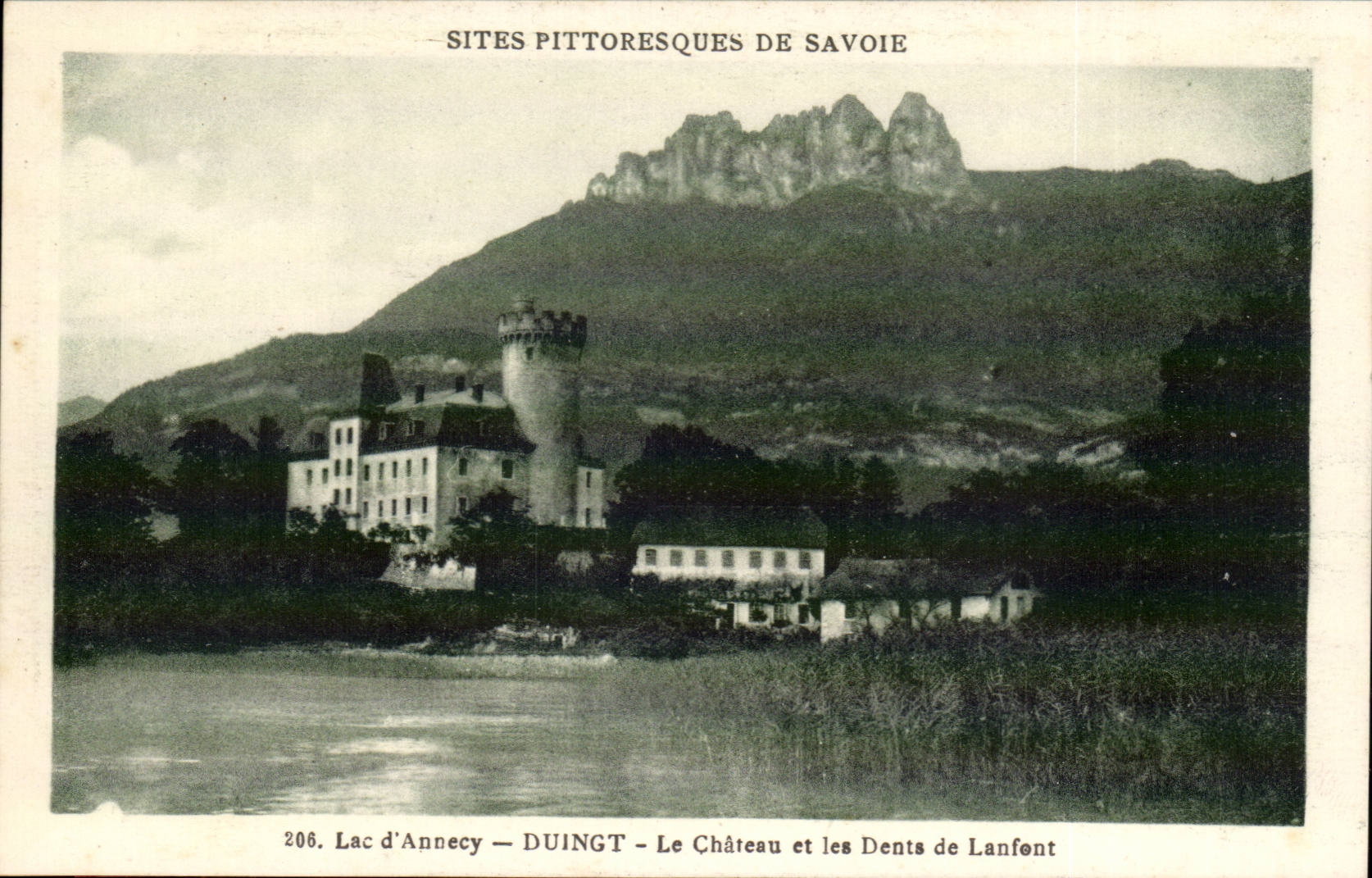 Annecy Lake CPA Duingt the castle and teeth of Lanfent