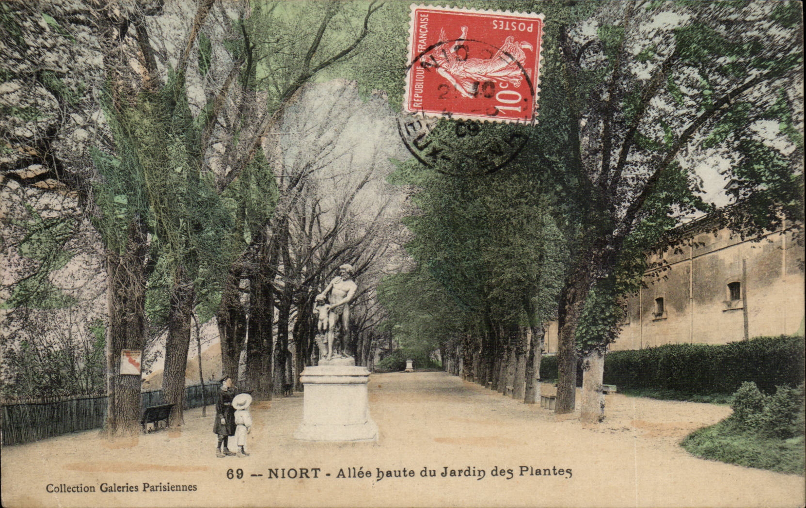 Niort CPA Allee high of the botanical garden