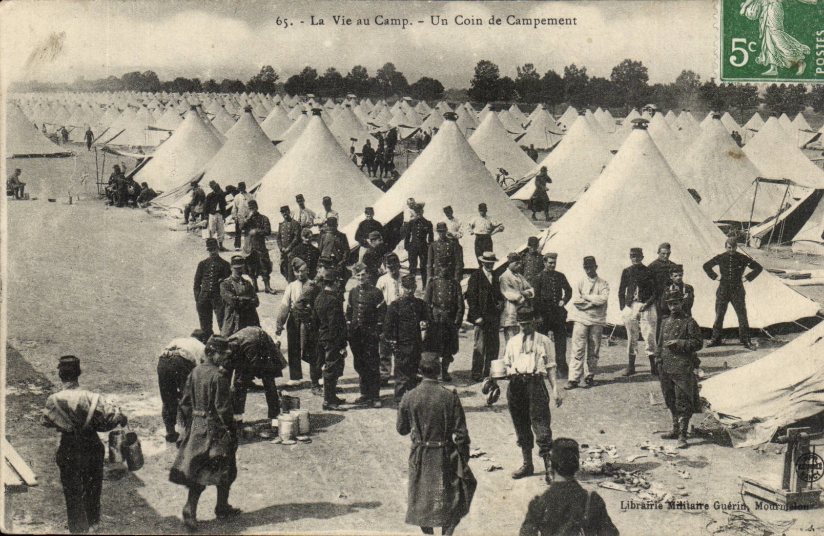 CPA life with the camp a corner of the Militaria camping