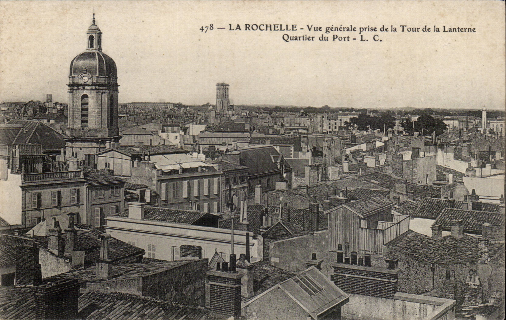 Ansicht die Rochelle-CPA vertreten vom Aufsatz des Laterne Bezirkes des Hafens