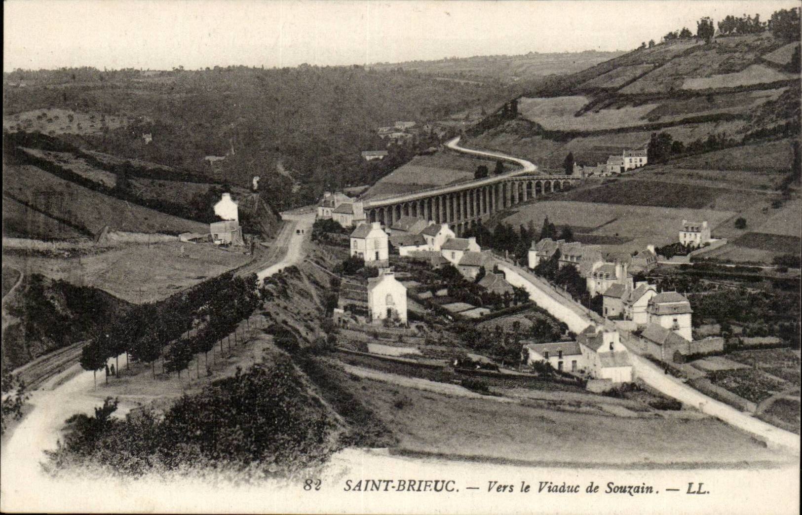 Saint Brieuc - Towards the Viaduct of Souzain - CPA