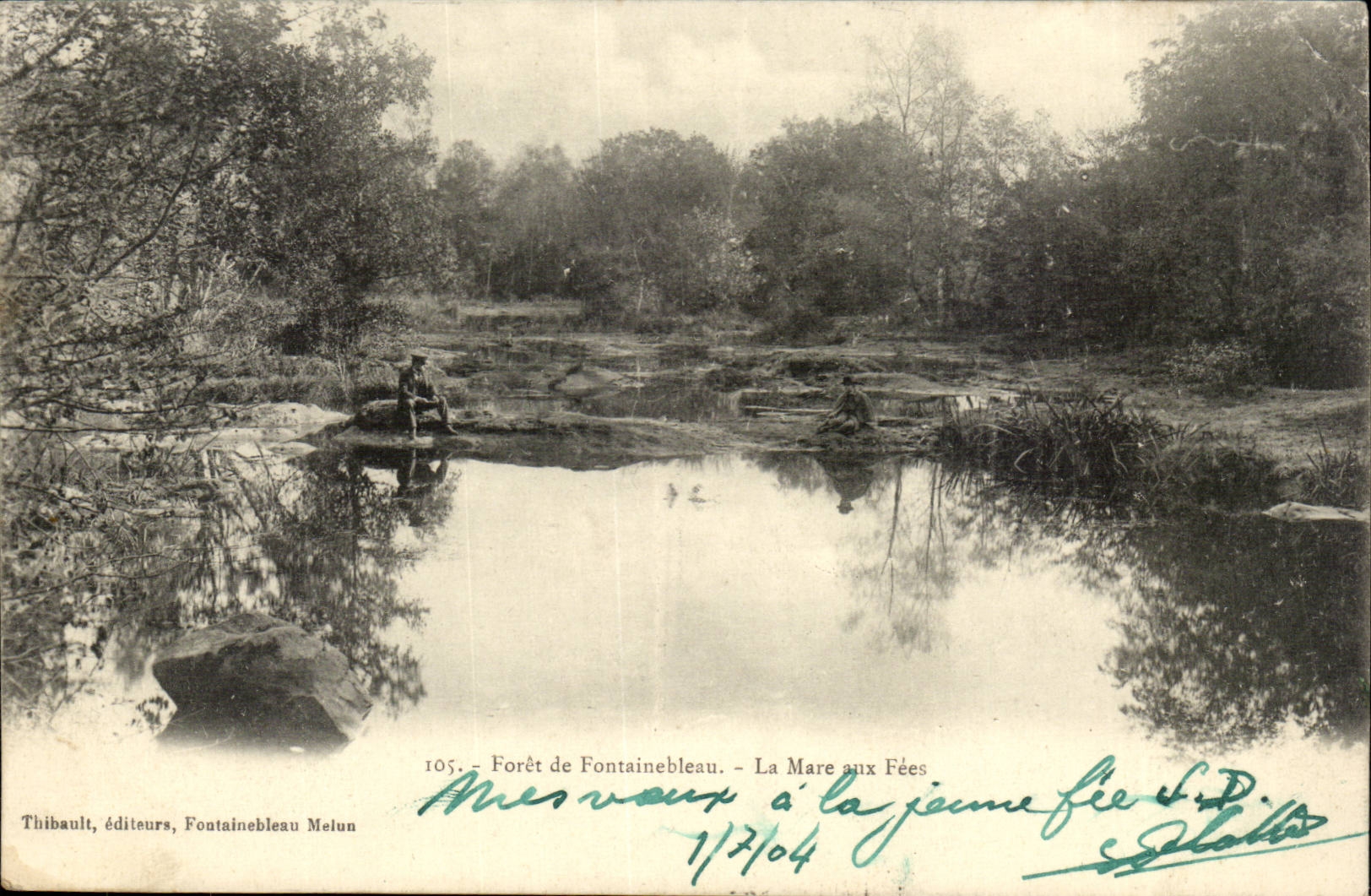 Fontainebleau - the Pond with the Fairies - CPA