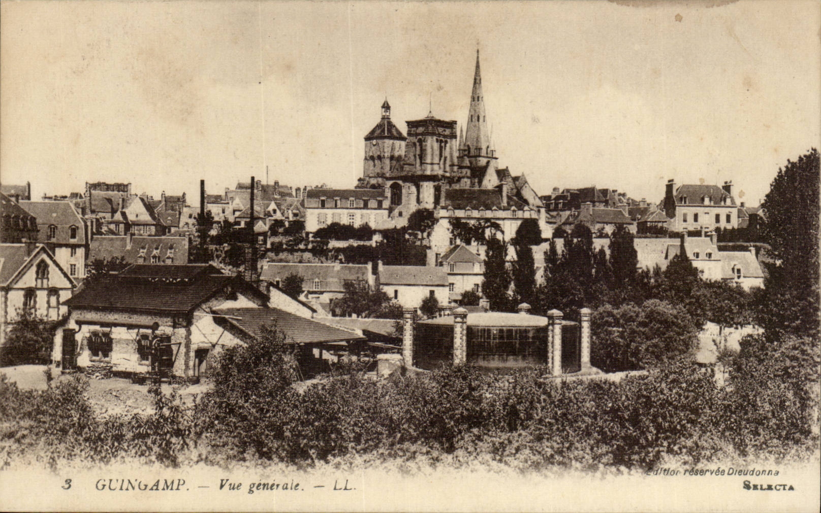 Guingamp - View - CPA