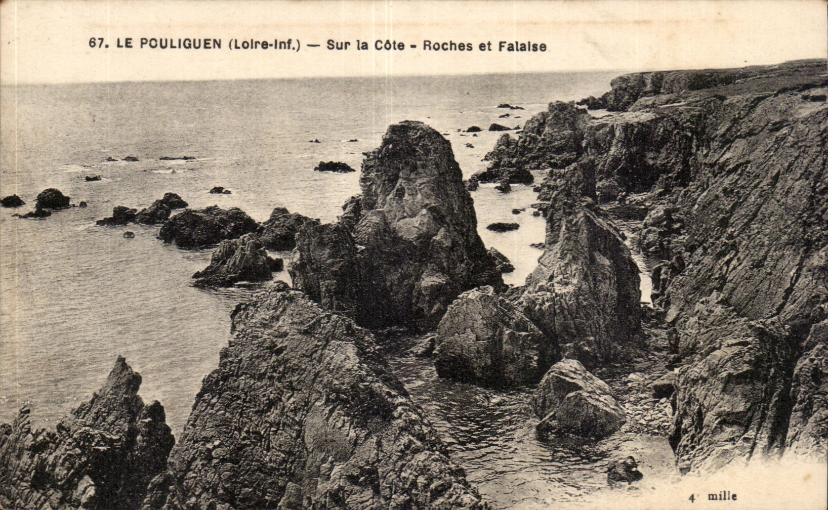 Pouliguen - On the Dimension - Rocks and Cliff - CPA