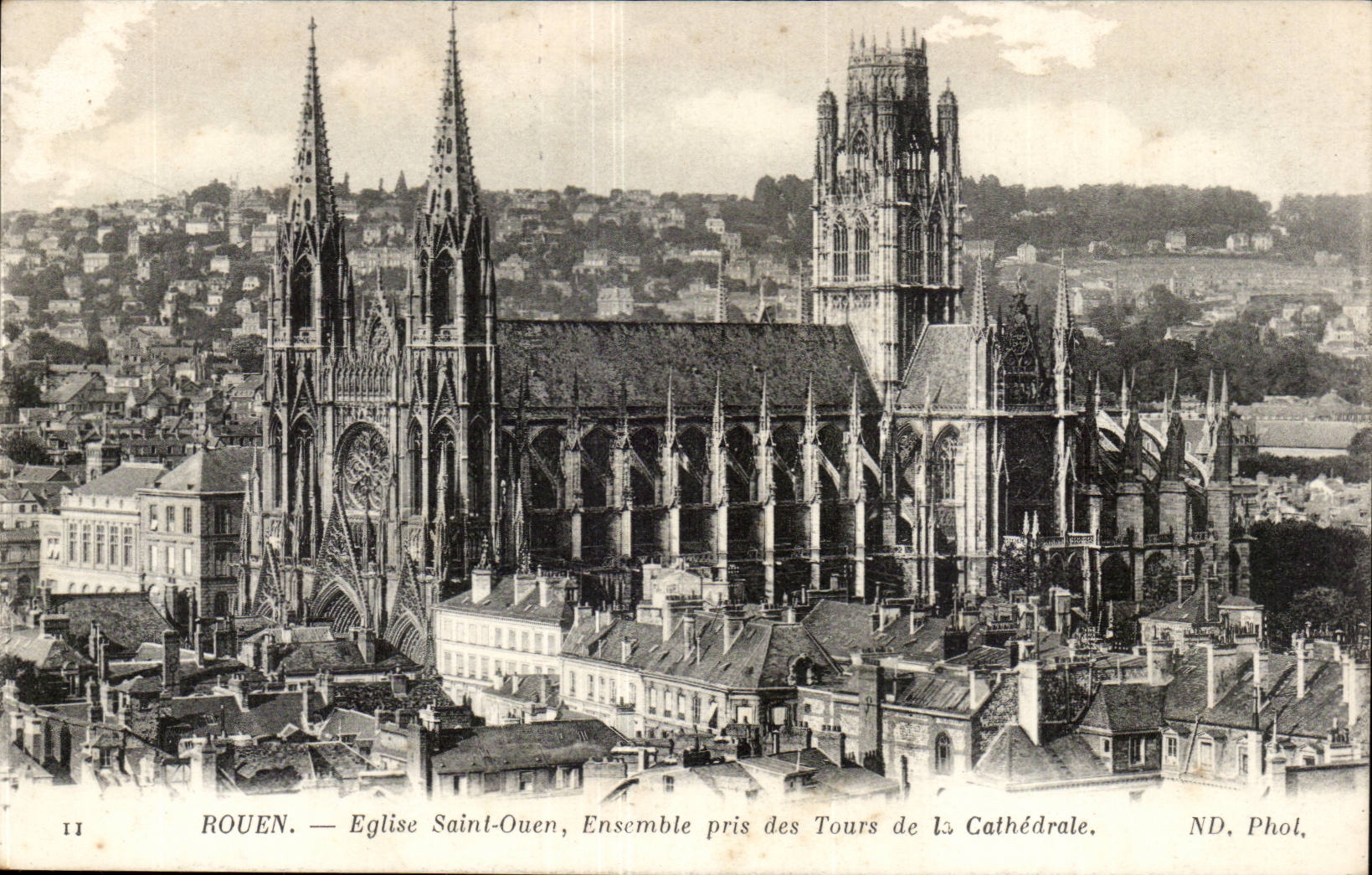 Rouen - Church Saint Ouen Together close to Tours to the Cathedral - CPA