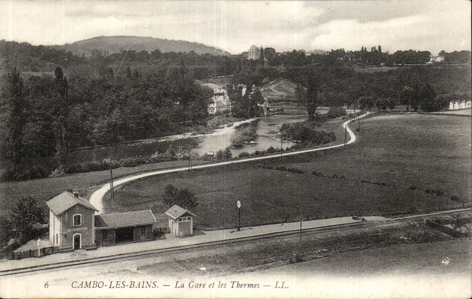 Cambo baths - Train station and Thermal baths - CPA
