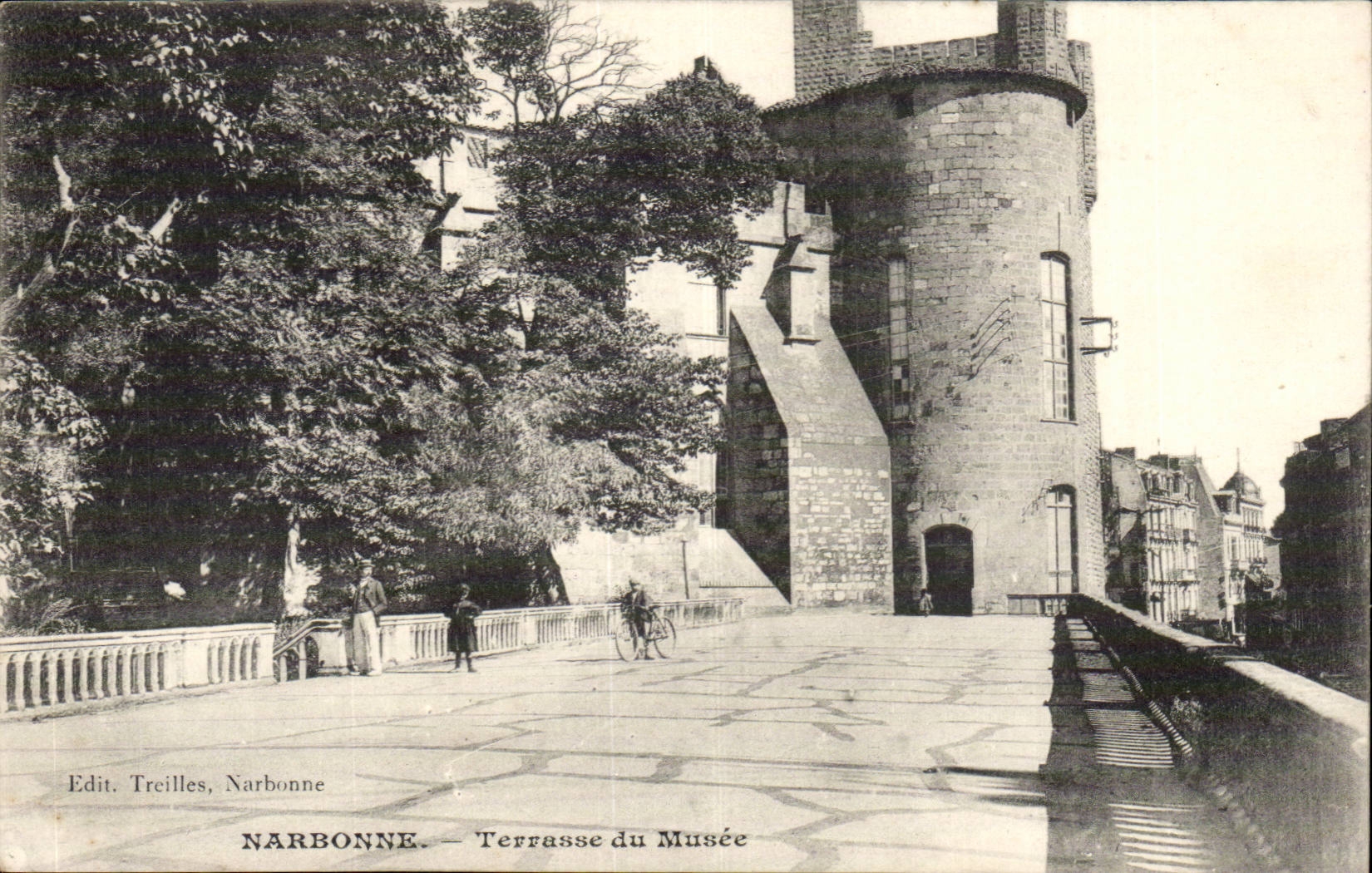 Narbonne - Terrace of the Museum - Bicycle - cycling - CPA