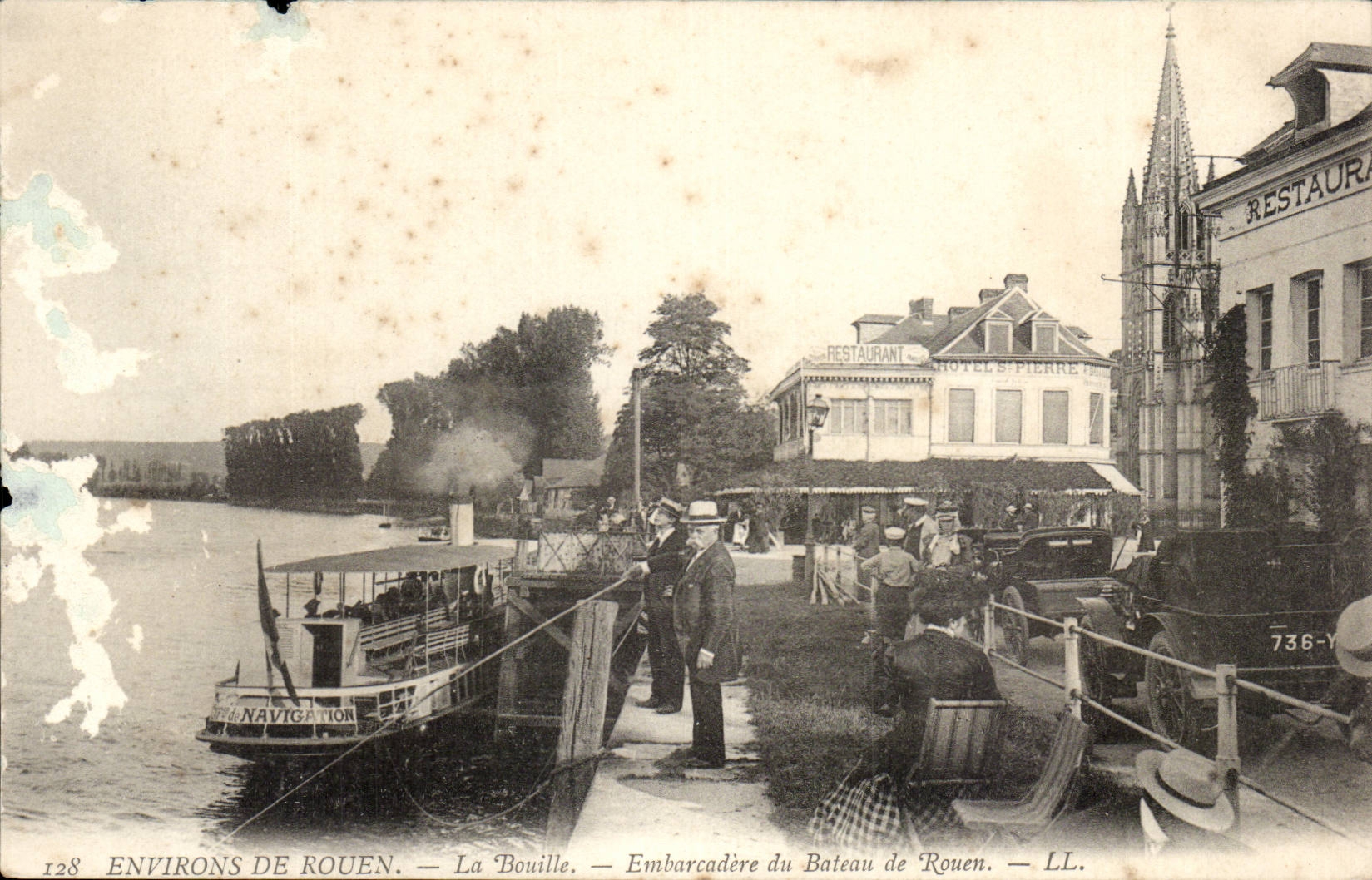 Surroundings of Rouen CPA the Face landing stage of the boat of Rouen