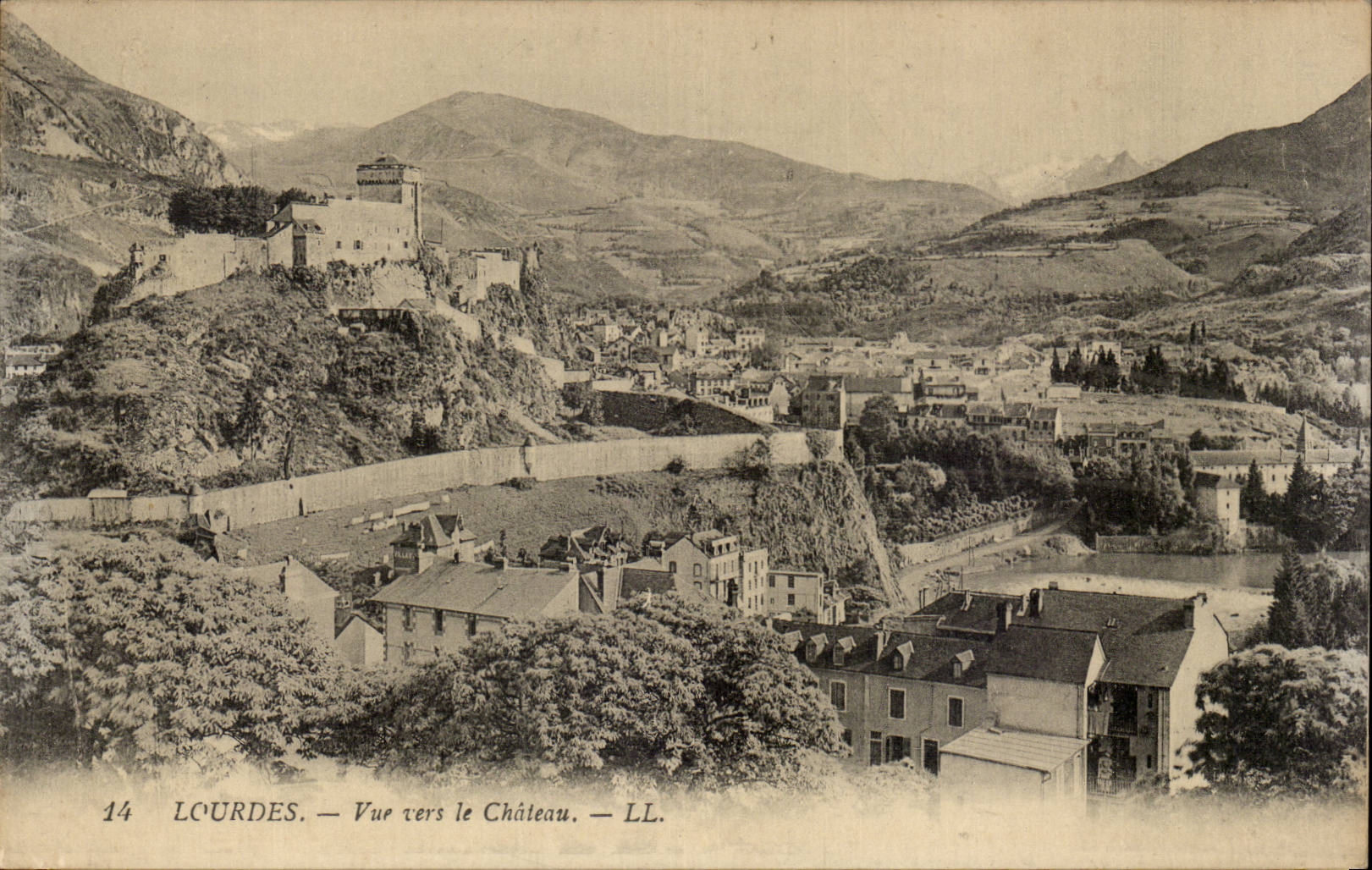 Lourdes CPA Seen towards the castle