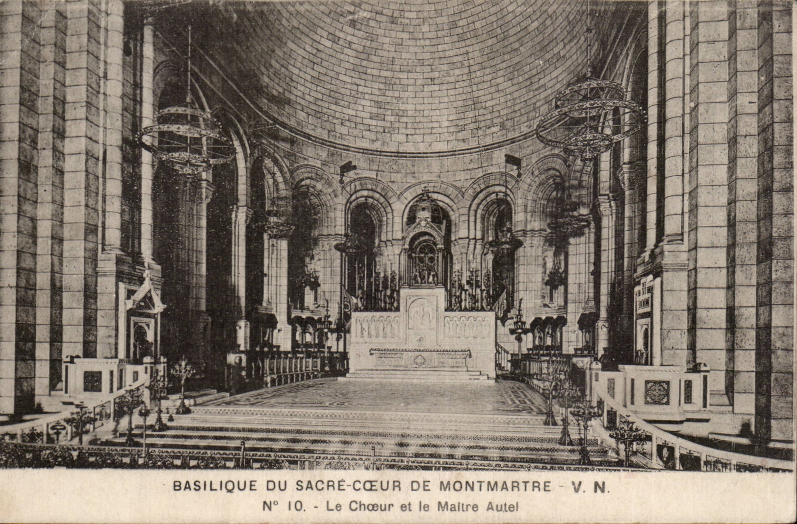 Basilika Paris-CPA des Sacringherzens des Montmartre Chors und der Vorlagenofenbrucke