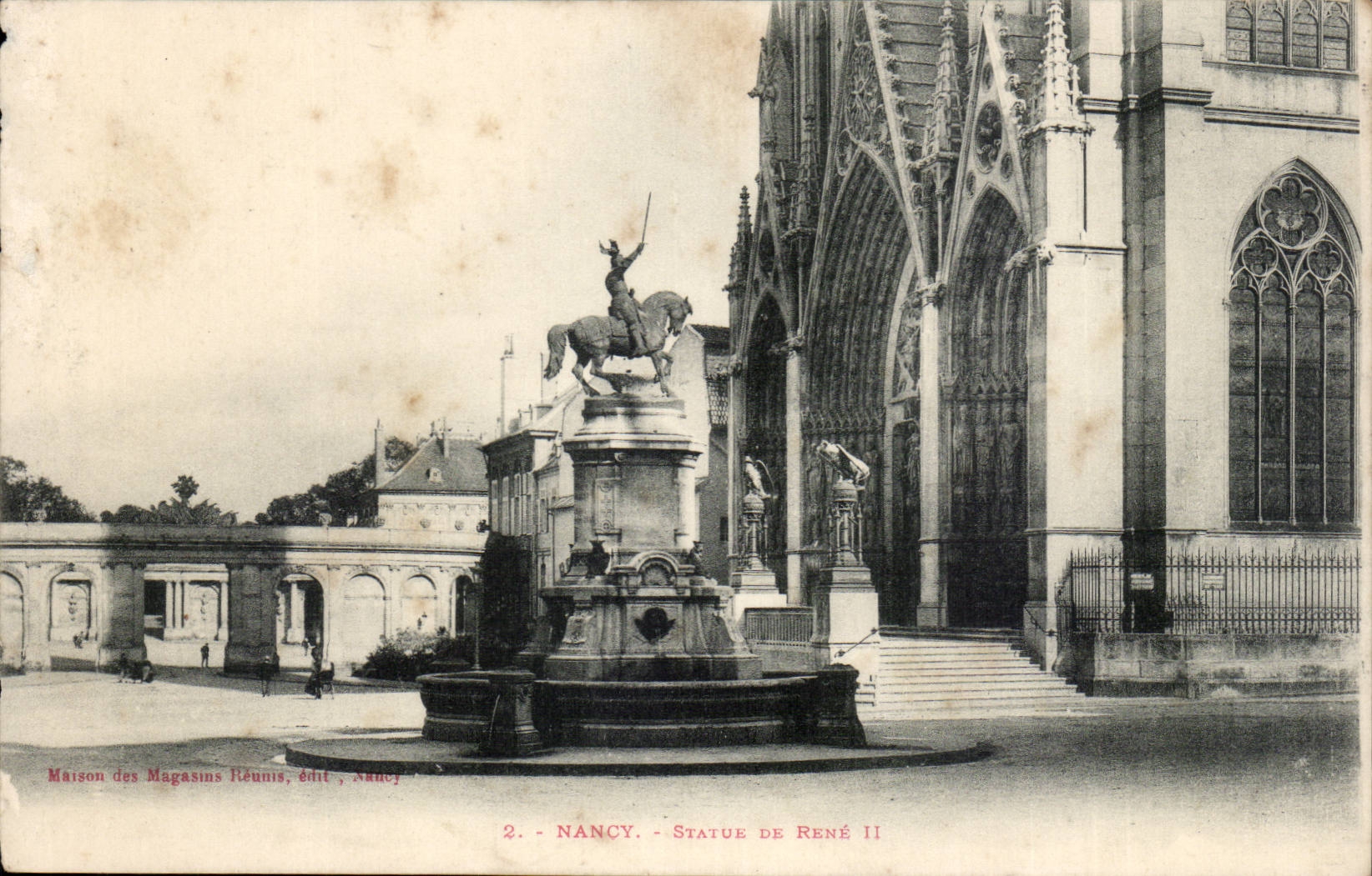 Nancy - Statue de Rene II- CPA 