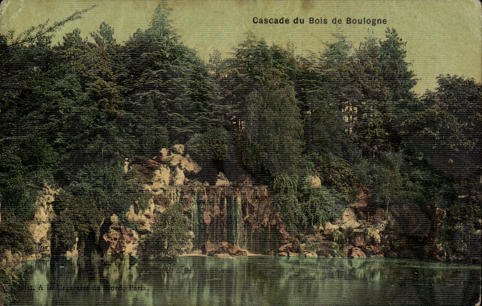 Paris - 16 - Cascade de Bois de Boulogne - CARTE TOILEE - - CPA