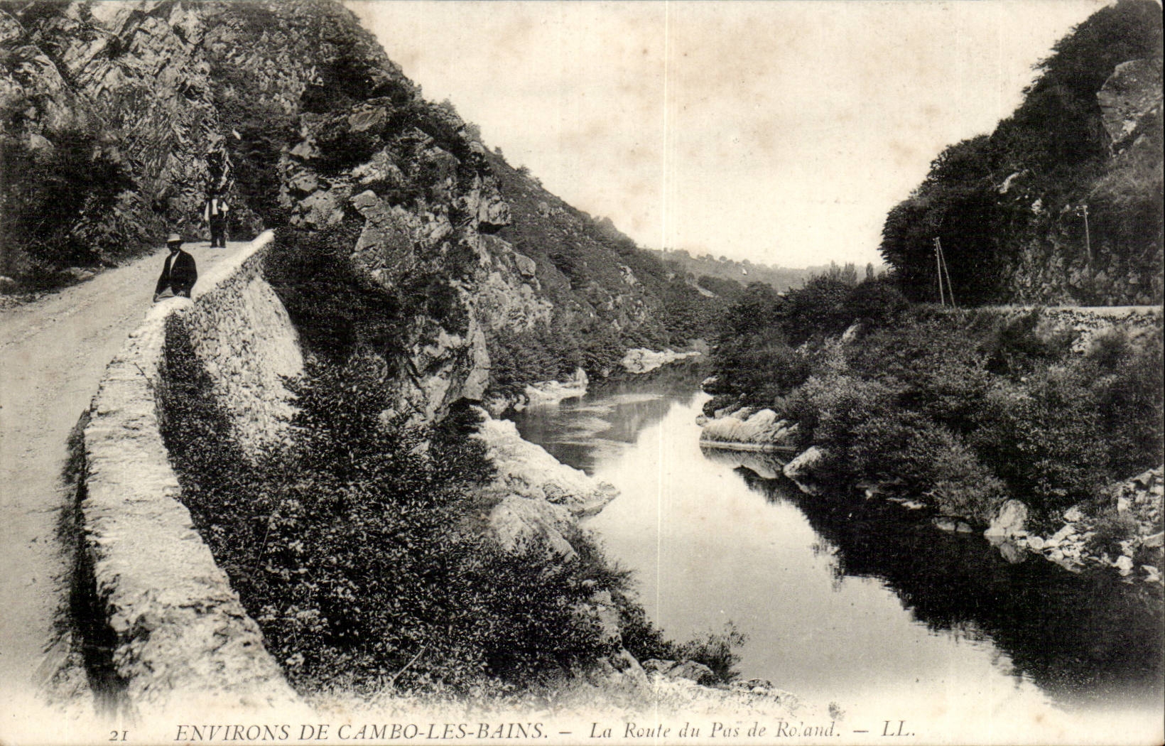 Surroundings of Cambo les Bains CPA the road of the step of Roland