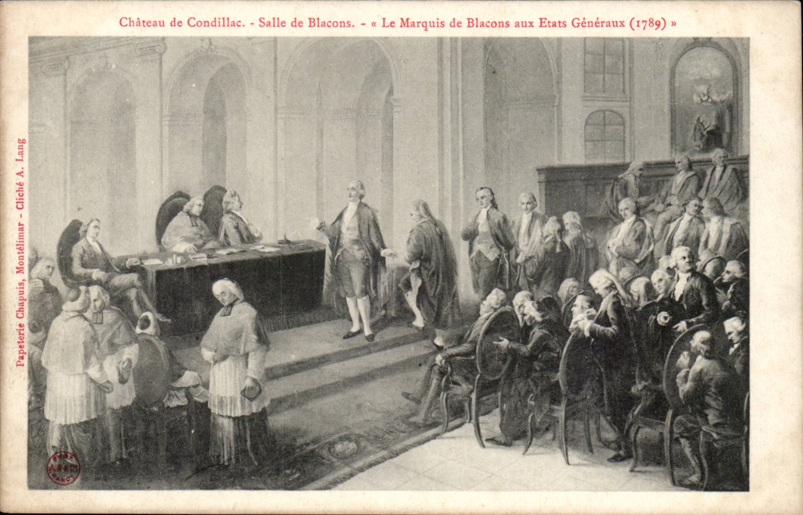 Castle of Condillac CPA Room of Blacons the Marquis de Blacons with the General states (Revolution)
