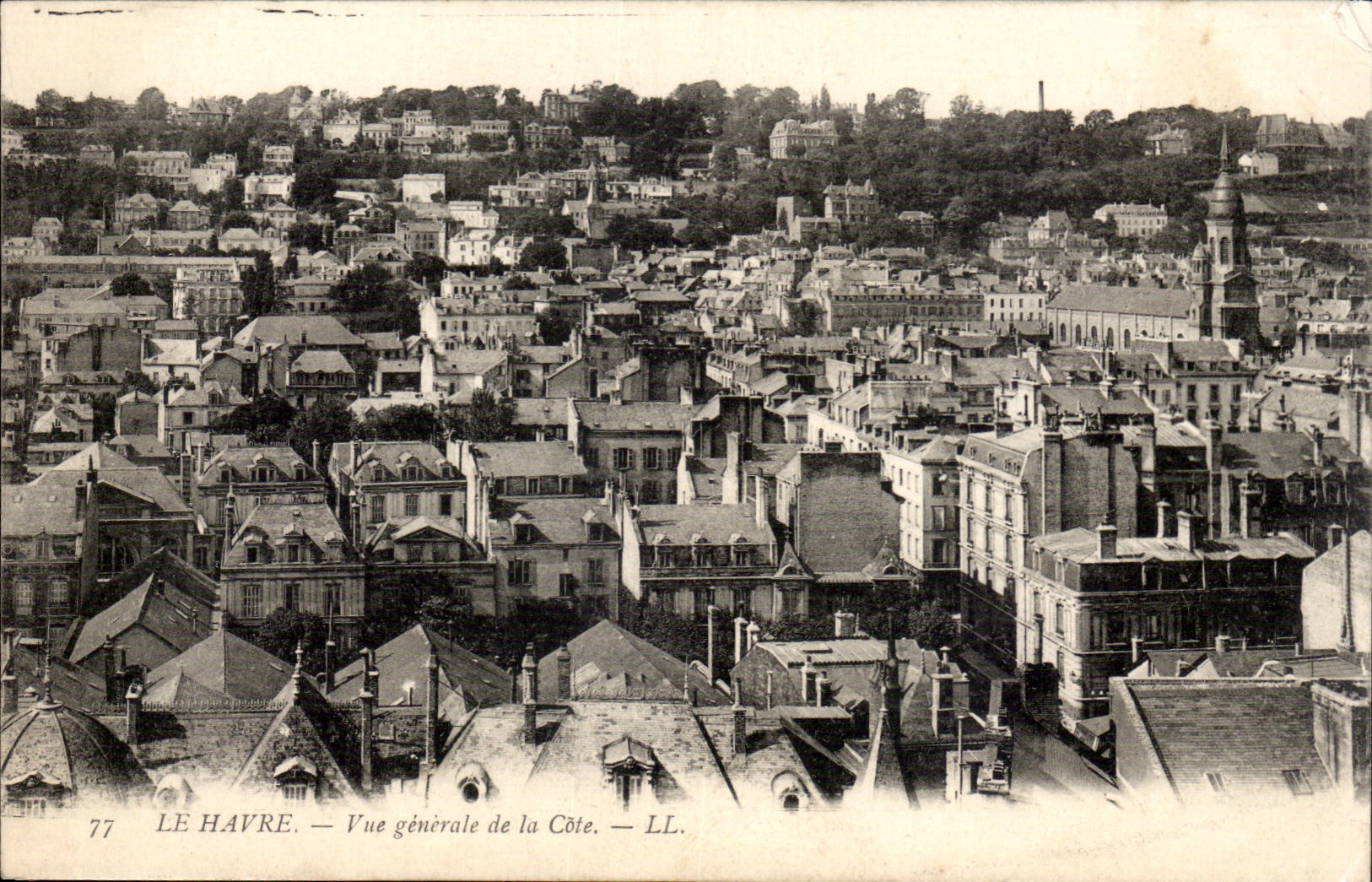 Ansicht Havre-CPA von Anfuhrungsstrichen