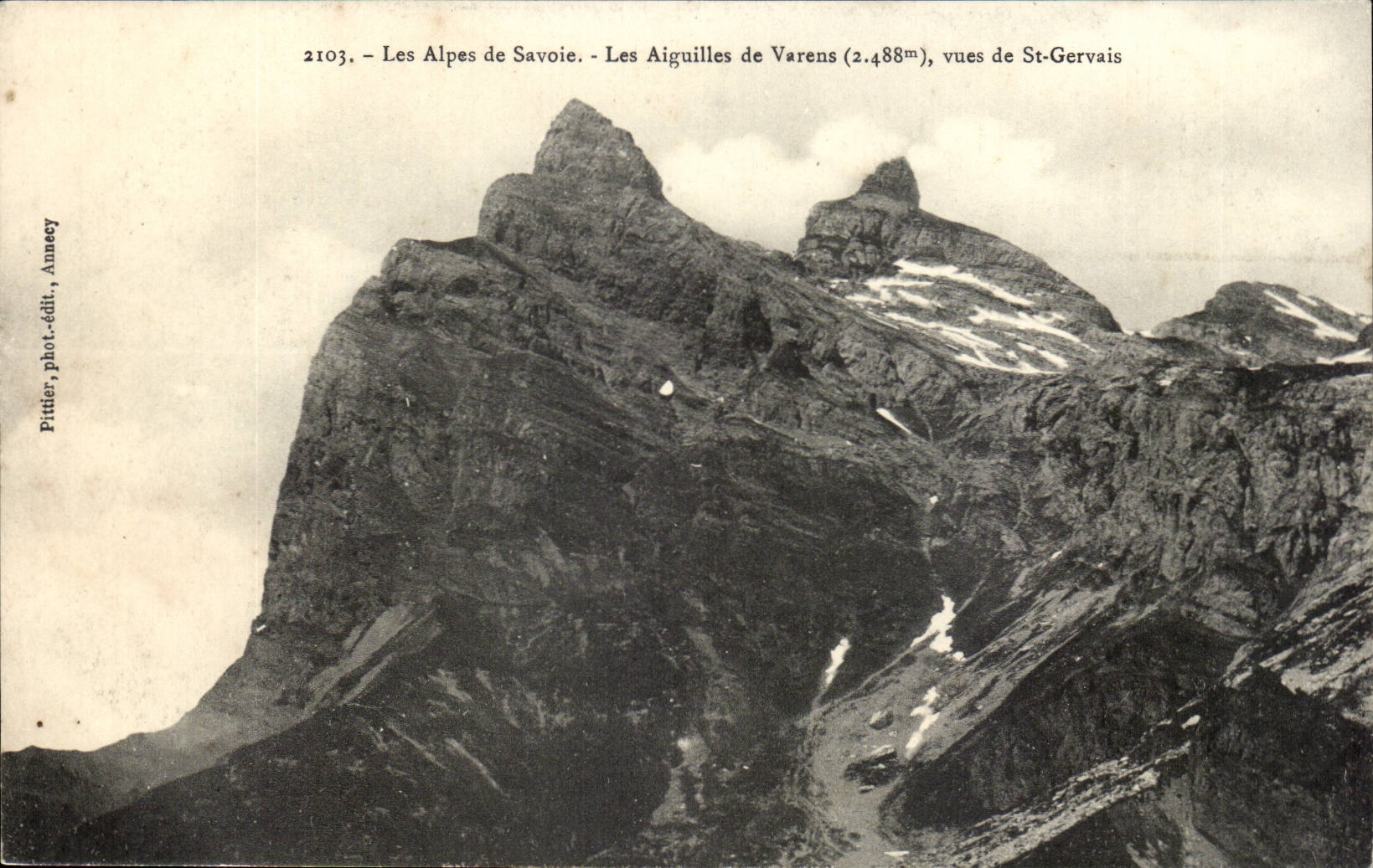The Alps of Savoy CPA needles of Varens seen of St Gervais
