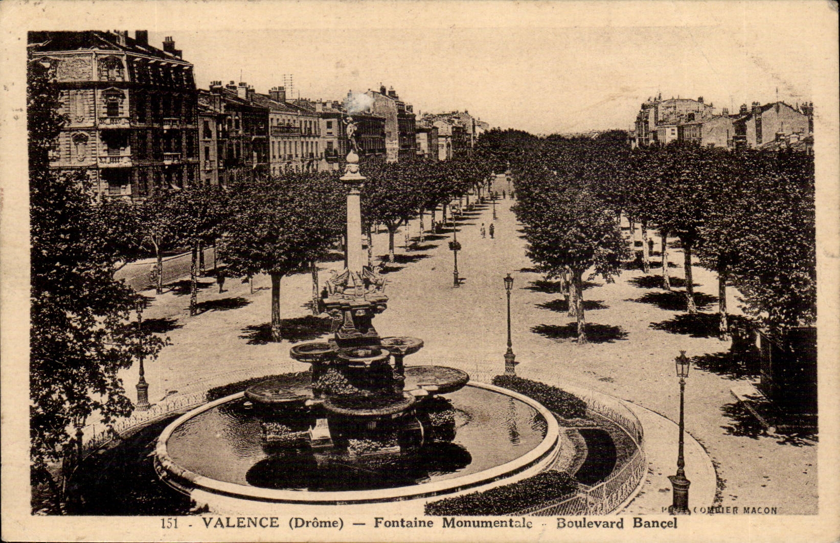 Valence CPa monumental Fountain Bancel Boulevard
