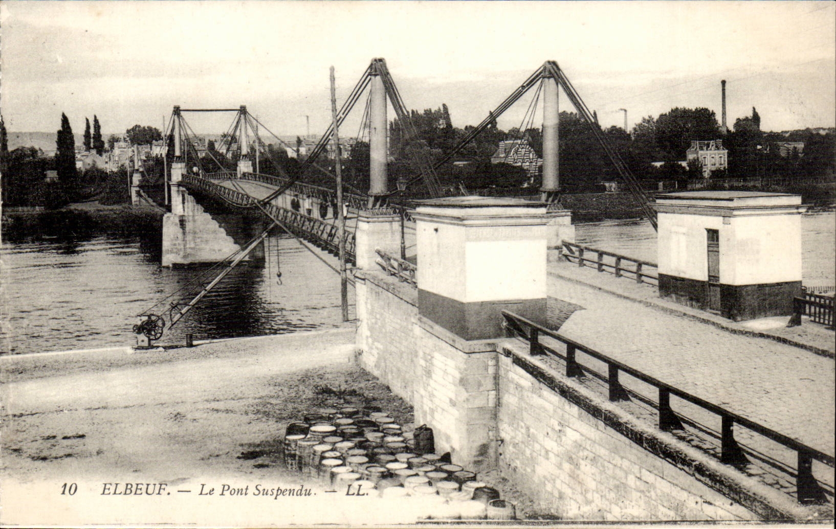 Elbeuf CPA the suspension bridge