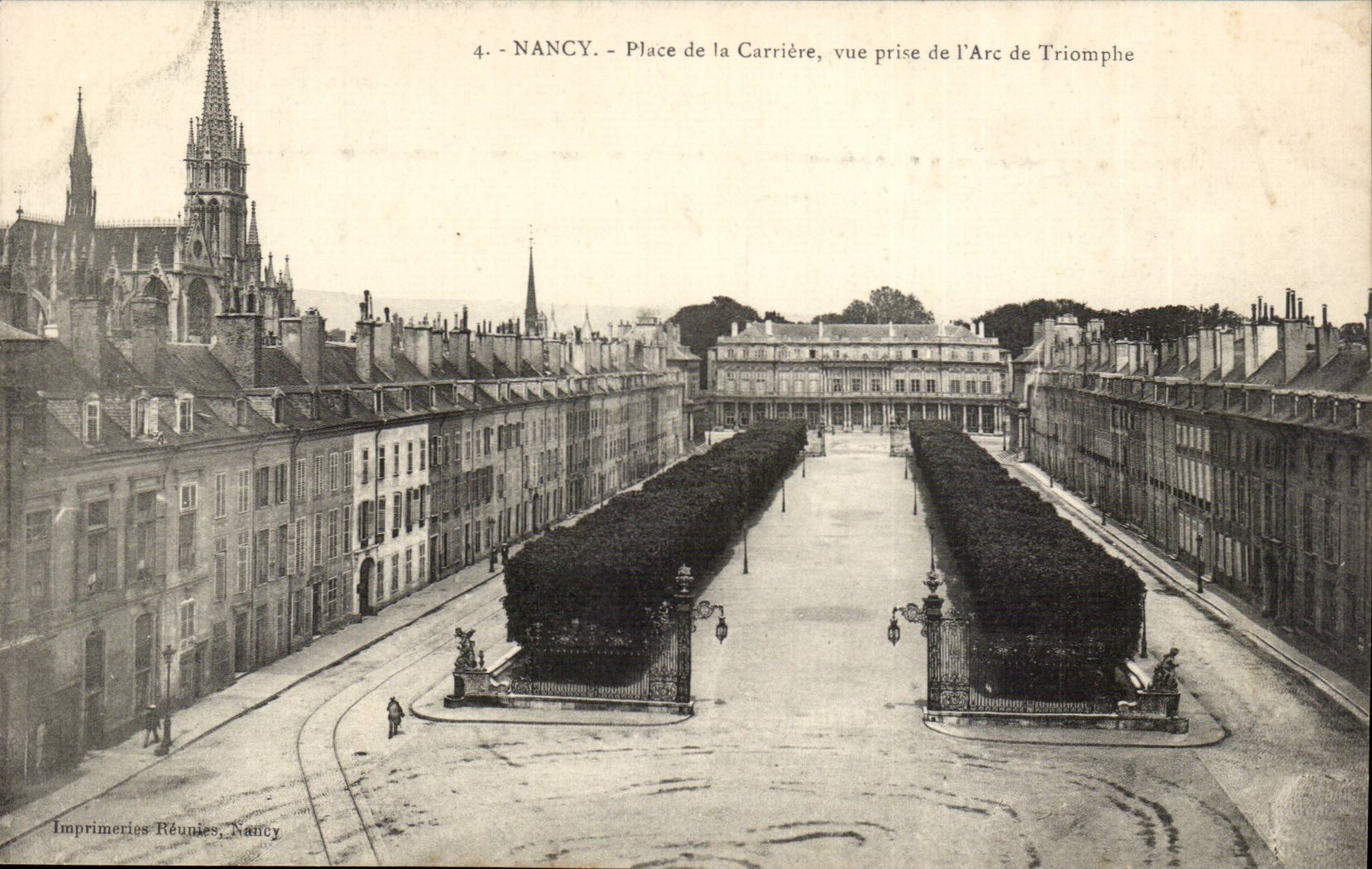 Nancy CPA Place de la Carriere vue prise de l'arc de triomphe