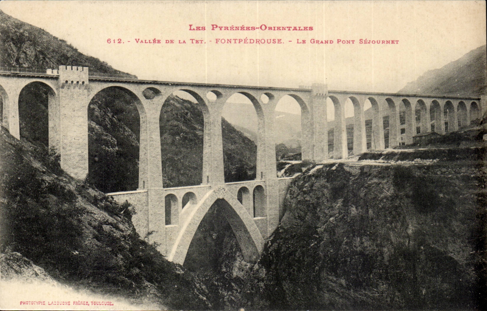 Valley of Small fireclay cup CPA Fontpedrouse the large Sejournet bridge