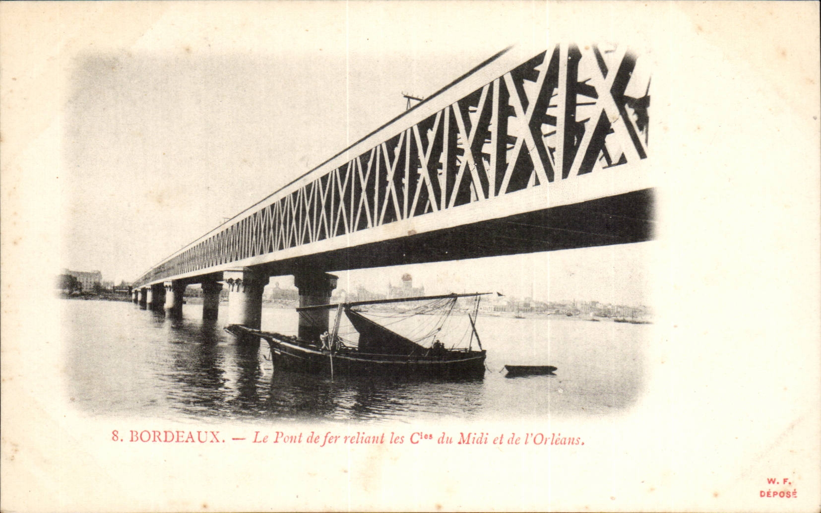 Bordeaux cPA the iron bridge connecting the Co of the South and Orleans